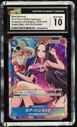 CGC 10 GEM MINT Japanese One Piece 2023 Boa Hancock OP01-078 Kingdoms ALT ART - Image 1