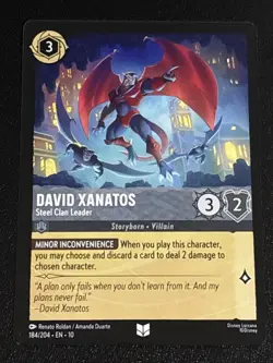 Disney Lorcana Whispers in the Well David Xanatos-Steel Clan Leader 184/204 NM - Image 1