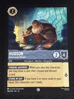 Disney Lorcana Whispers in the Well Hudson-Determined Reader 180/204 NM - Image 1