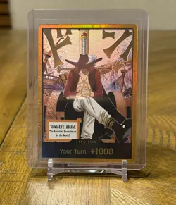 DON!! Card (Dracule Mihawk) (Gold) The Azure Sea's Seven Foil... - Image 1