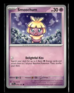Pokemon Smoochum 075/191 Surging Sparks Non Holo Common 4 Card Lot - Image 1