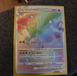 Pokemon TCG Charizard VSTAR Brilliant Stars Rainbow Secret Rare Card 174/172 - Image 1