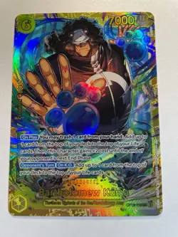 Bandai One Piece Bartholomew Kuma Character Card OP12-119 SR Holo 7000 Power - Image 1