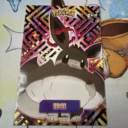 Gold Box Hit Holo Eevee Textured Shinny Database Non-TCG Pokemon Card - Image 1