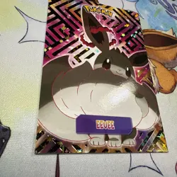 Gold Box Hit Holo Eevee Textured Shinny Database Non-TCG Pokemon Card - Image 2