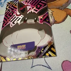 Gold Box Hit Holo Eevee Textured Shinny Database Non-TCG Pokemon Card - Image 3
