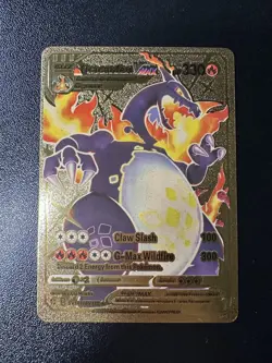 Pokemon TCG Charizard VMAX Gold Card 330HP Claw Slash G-Max Wildfire - Image 1