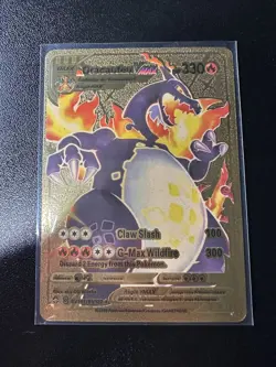 Pokemon TCG Charizard VMAX Gold Card 330HP Claw Slash G-Max Wildfire - Image 3