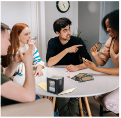 MTG Commander Deck Box Magnetic Card Case 100+ w Dividers Window Black Yellow - Image 2