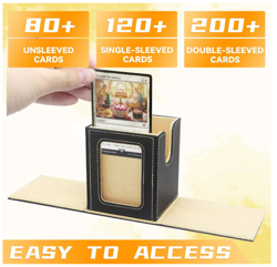 MTG Commander Deck Box Magnetic Card Case 100+ w Dividers Window Black Yellow - Image 4