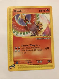 Pokemon Card Ho-oh Wizards of the Coast Series #52 Black Star Promo - Image 1