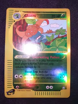Gloom 49/147 Reverse Holo Pokemon Trading Card Game eCard Aquapolis NM/LP - Image 1