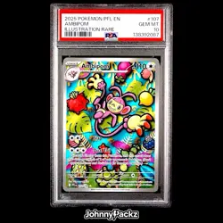 Ambipom 107/094 - 2025 Phantasmal Flames Illustration Rare Pokemon Card - PSA 10 - Image 1