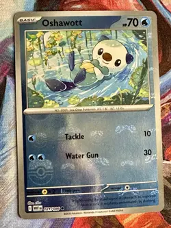 Oshawott (Master Ball Pattern) 021/086 Sv: White Flare Holo Pokemon Card - Image 1
