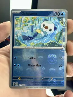 Oshawott (Master Ball Pattern) 021/086 Sv: White Flare Holo Pokemon Card - Image 3