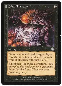 Cabal Therapy 2002 Judgment Black Uncommon Sorcery MTG LP AZE - Image 1
