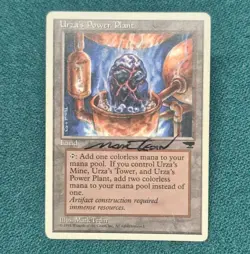 SIGNED Urza's Power Plant (Rock in Pot) CHRONICLES MTG LP MARK TEDIN EDH - Image 1