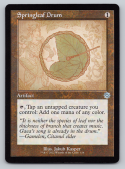 Springleaf Drum Retro Frame Artifact - Brother's War - MTG - Image 1