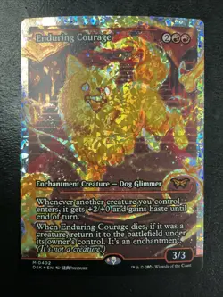 Enduring Courage Fracture Foil Duskmourn Magic The Gathering Used - Image 1