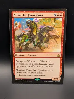 MTG - Silverclad Ferocidons - Creature (Dinosaur) - RIX #115 - Rare - Image 1