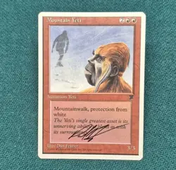 UNPLAYED SIGNED Mountain Yeti Chronicles Magic MTG NM CHRONICLES DAN FRAZIER - Image 1