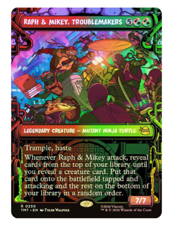 Raph & Mikey, Troublemakers - Foil - Showcase Teenage Mutant Ninja Turtles MTG - Image 1