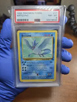 Articuno Pokemon Fossil 17 NM PSA 8 - Image 1