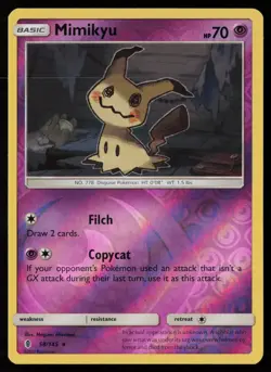 Mimikyu 58/145 Reverse Holo Pokemon TCG SM - Guardians Rising NM - Image 1