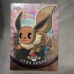 2000 Topps Chrome Pokemon #133 Eevee TV Animation Edition - Image 3