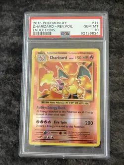 2016 Pokemon Charizard Evolutions Reverse Foil XY #11 PSA 10 GEM MINT - Image 1