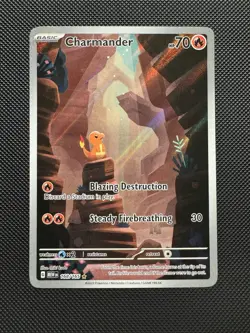 Pokemon Charmander 168/165 SV: Scarlet & Violet 151 Illustration Rare Near Mint - Image 1