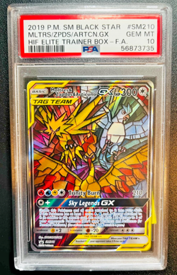 PSA 10 MOLTRES & ZAPDOS & ARTICUNO GX SM210 BLACK STAR PROMO ETB POKEMON - Image 1