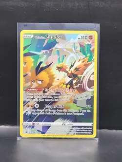 Pokemon Galarian Zapdos TCG SWSH283 Crown Zenith Black Star Promo NM - Image 1
