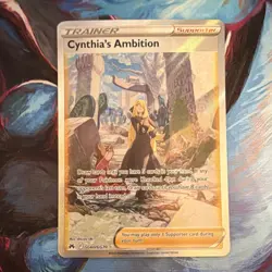 Pokemon TCG Cynthia's Ambition Trainer Full Art Holo Ultra Rare GG60/GG70 - Image 1