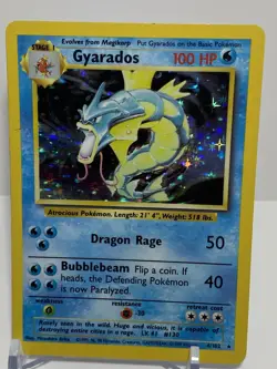 Pokemon Gyarados Base Set 6/102 Holo Rare 1999 100 HP - Image 1