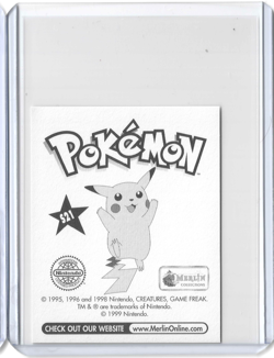 Pokemon- 1999 Merlin Eevee Prism Sticker S21 - Image 2