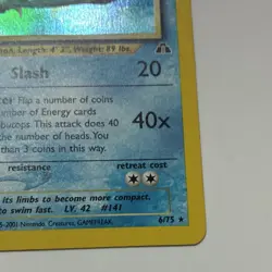 Pokemon TCG Kabutops Neo Discovery 1st Edition Holo Rare 6/75 2001 LP READ - Image 3