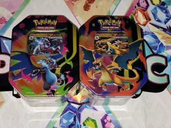 Pokemon Mega Charizard X & Y EX Tins Sealed SET OF 2 Ascended Heroes Release Day - Image 1