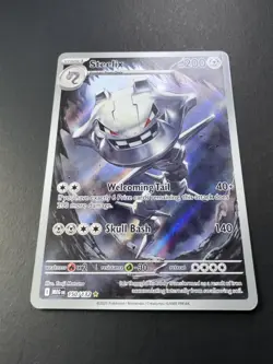 Pokemon: Steelix Illustration Rare IR Full Art Holo 150/132 Mega Evolution - Image 2