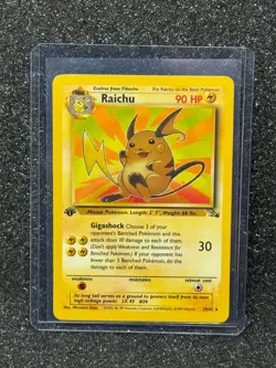 Pokemon TCG 1999 Raichu 29/62 - 1st Edition Fossil Non Holo Rare WOTC LP - Image 1