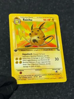 Pokemon TCG 1999 Raichu 29/62 - 1st Edition Fossil Non Holo Rare WOTC LP - Image 3