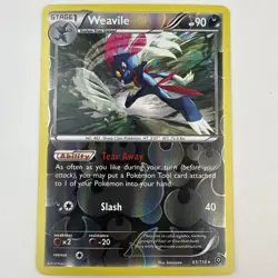 Weavile 61/114 Rare Reverse Holo - Pokemon TCG XY: Steam Siege NEAR MINT/MINT - Image 1