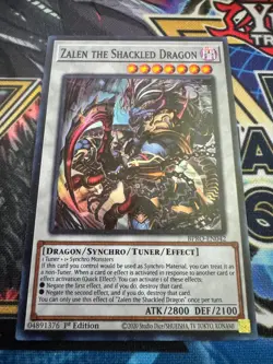 Yu-Gi-Oh! Zalen the Shackled Dragon BPRO-EN042 Super Rare 1st Edition NM - Image 1