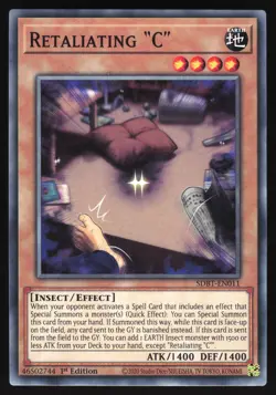 Retaliating "C" - SDBT-EN011 - Common - 1st Edition Yugioh - Image 1