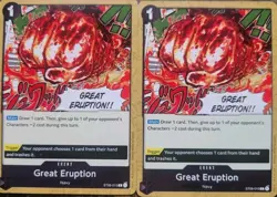 ST06-015 Great Eruption :: Common One Piece TCG Card X 2 - Image 1