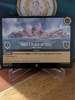 Disney Lorcana: Into the Inklands Maui's Place Of Exile 202/204 Rare NON-FOIL - Image 1