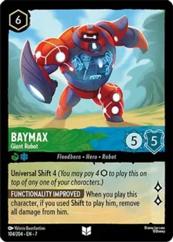 4x Baymax - Giant Robot - 104/204 - Uncommon NM-Mint Disney Lorcana: Archazia's - Image 1