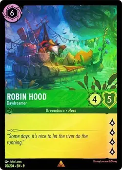 Robin Hood - Daydreamer 70/204 Disney Lorcana Fabled RARE Cold Foil - Image 1