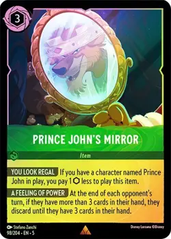 Prince John's Mirror 98/204 Rare Shimmering Skies COLD Foil Disney Lorcana - Image 1