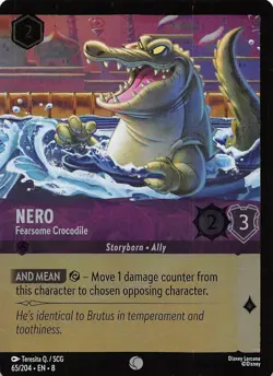 Nero Fearsome Crocodile (Foil) Foil 65/204 Reign of Jafar Disney Lorcana - Image 1